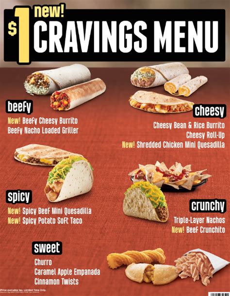 taco bell lunch menu|More.